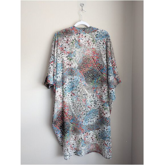 Joseph Ribkoff Colorful Abstract Kimono - Picture 2 of 5